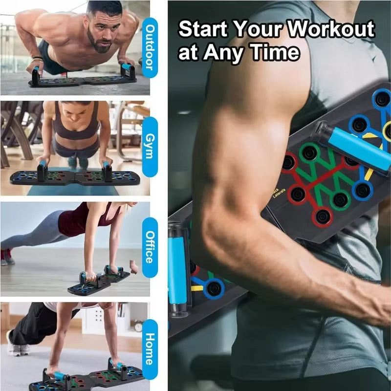 Smart Automatic Count Push up Board Foldable Multi Push up Stand with Body Sensor Counter for Core Strength Muscle Stable Home